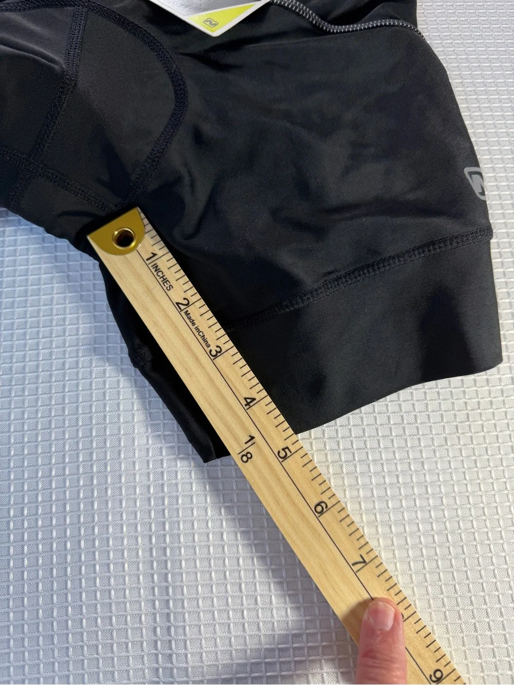 Women's Black Bike Shorts with Cushioned Seat and High Waist